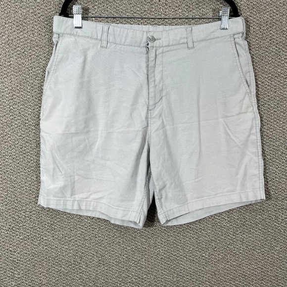 Southern Shirt Shorts Mens Size 36 Gray Chino‎ Khaki Flat Front Casual Preppy - Picture 1 of 10
